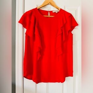 Loft flutter sleeve blouse